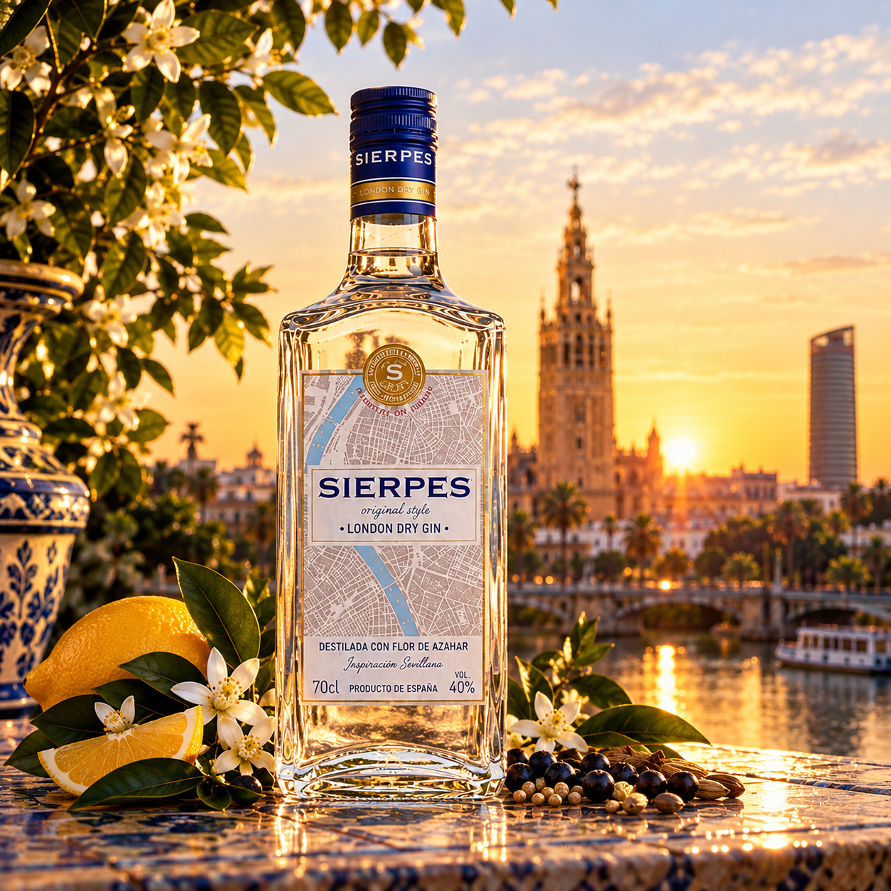 1 botella SierpesGin Longon Dry Gin 1 botella SierpesGin Longon Dry Gin